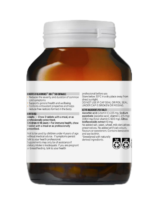 Blackmores - Bio C Chewable 500mg 200 Viên Nén - Hàng Auth Từ Úc
