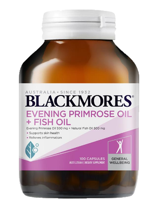 Blackmores - Evening Primrose Oil + Fish Oil 1000mg 100 Viên Nang - Hàng Auth Từ Úc