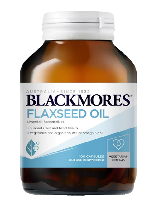 Blackmores - Flaxseed Oil 1000mg 100 Viên Nang Chay - Hàng Auth Từ Úc