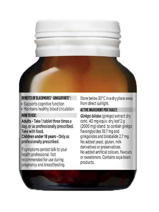 Blackmores - Ginkgo Forte 2000mg 80 Viên Nén - Hàng Auth Từ Úc 