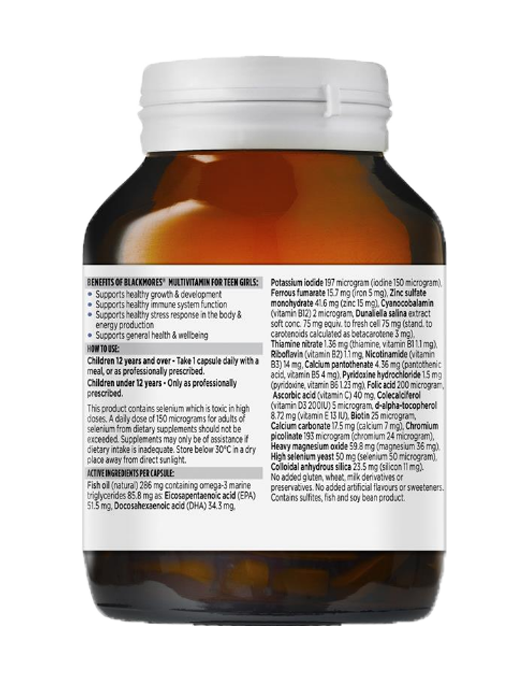 Blackmores - Multivitamin for Teen Girls 60 Viên Nang - Hàng Auth Từ Úc