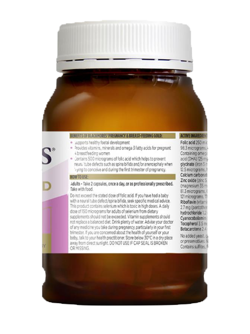 Blackmores - Pregnancy and Breastfeeding Gold 180 Viên Nang - Hàng Auth Từ Úc