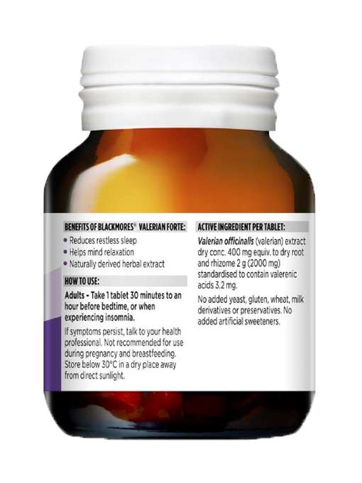 Blackmores - Valerian Forte 2000mg 60 Viên Nén - Hàng Auth Từ Úc