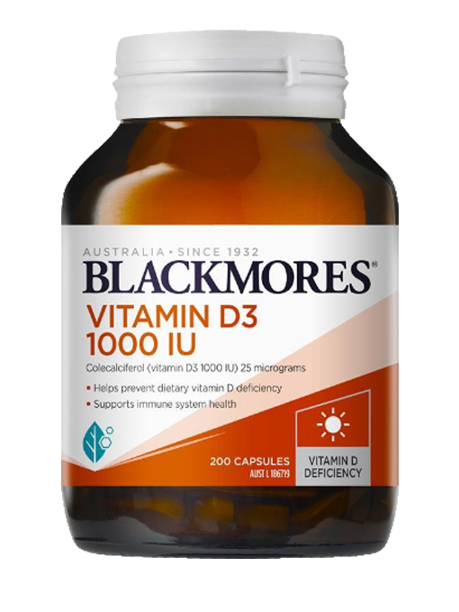 Blackmores - Vitamin D3 1000IU 200 Viên Nang -  Hàng Auth Từ Úc 