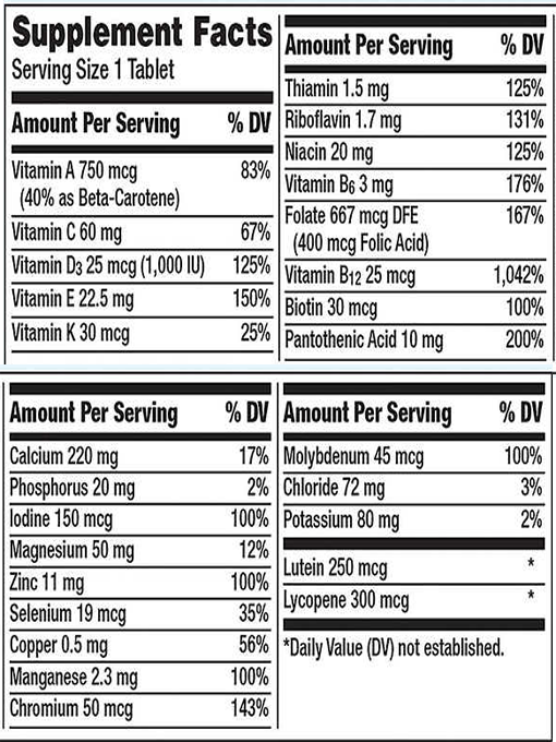 Centrum - Silver Adults 50+ Multivitamin 325 Viên Nén - Hàng Auth Từ Mỹ