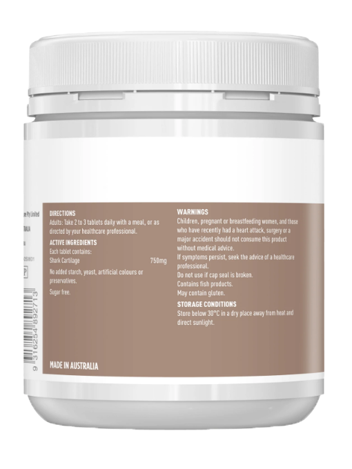 Healthy Care - Shark Cartilage 750mg 200 Viên Nén -  Hàng Auth Từ Úc