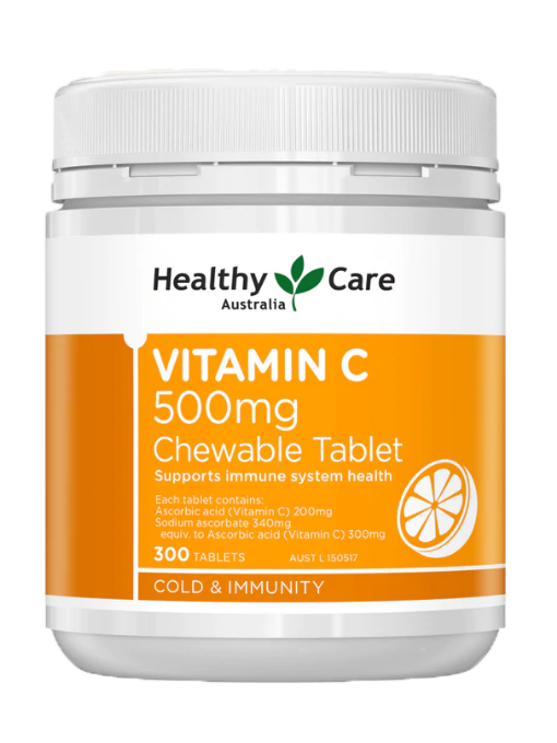Healthy Care - Vitamin C 500mg 300 Viên Ngậm -  Hàng Auth Từ Úc