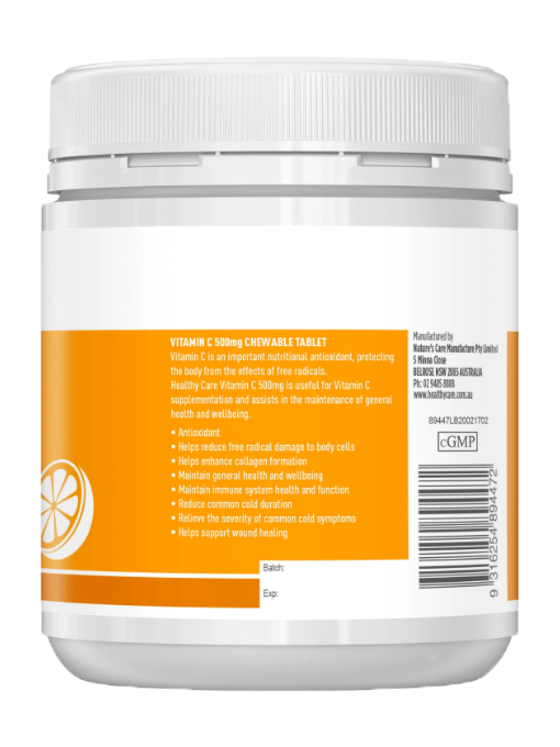 Healthy Care - Vitamin C 500mg 300 Viên Ngậm -  Hàng Auth Từ Úc