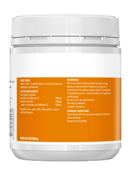 Healthy Care - Vitamin C 500mg 300 Viên Ngậm -  Hàng Auth Từ Úc