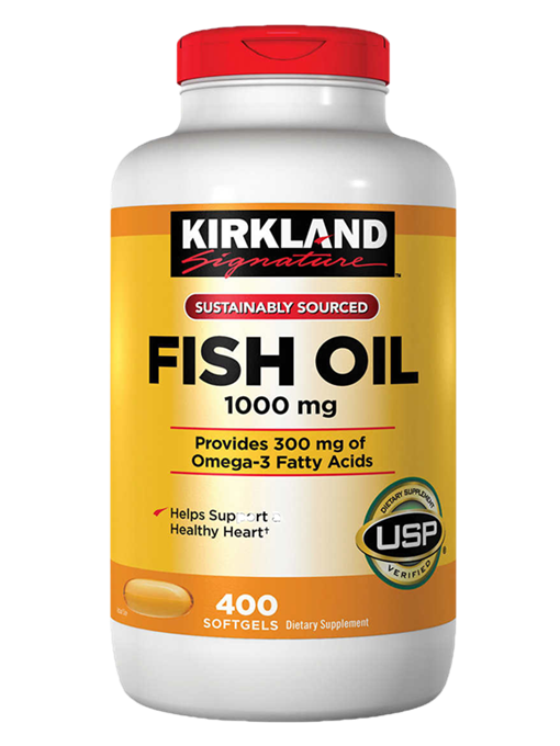 Kirkland - Dầu Cá Omega 3 1000mg 400 Viên Nang - Hàng Auth Từ Mỹ