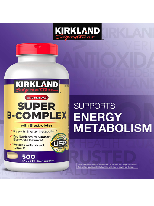 Kirkland - Super B Complex 500 Viên Nén - Hàng Auth Từ Mỹ