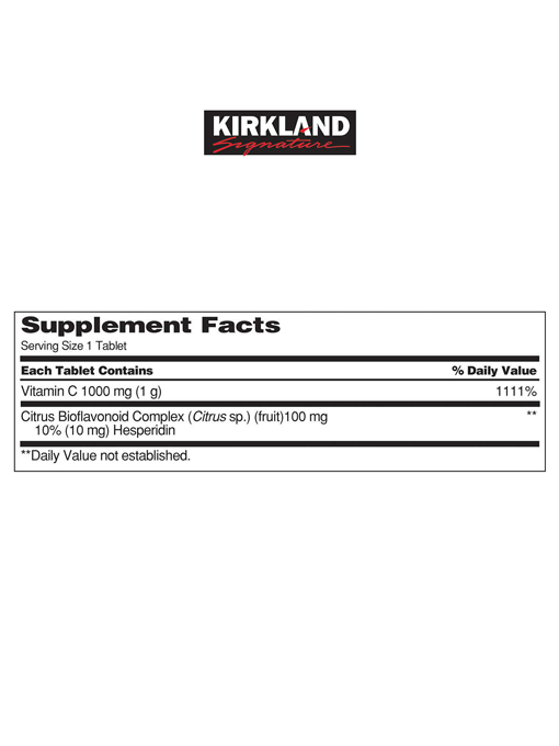 Kirkland - Vitamin C 1000mg 500 Viên Nén - Hàng Auth Từ Mỹ
