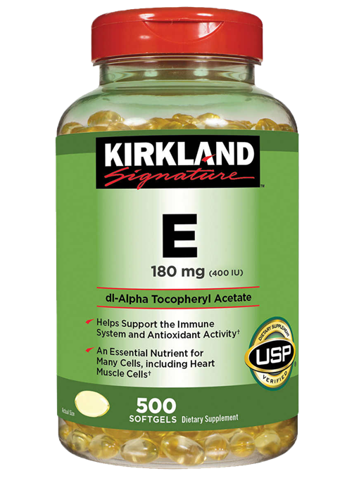 Kirkland - Vitamin E 180 Mg 500 Viên Nang - Hàng Auth Từ Mỹ 