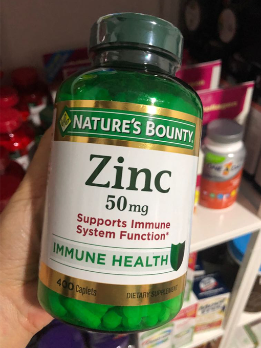 Nature's Bounty - Zinc 50mg  400 Viên Nén - Hàng Auth Từ Mỹ
